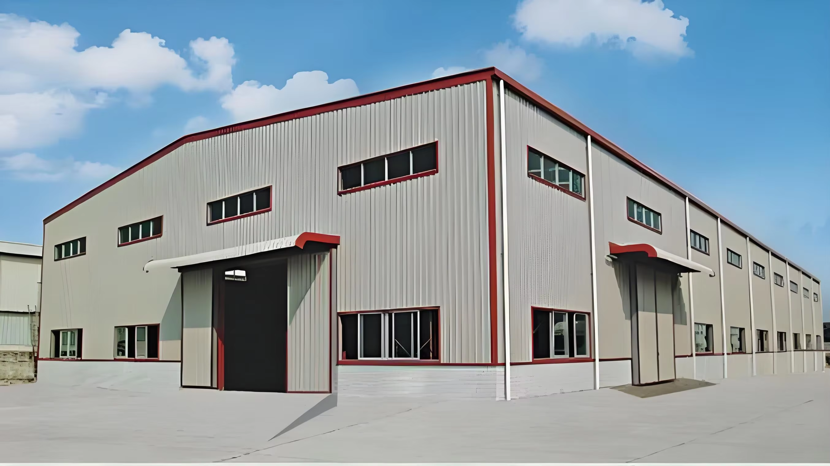 High Rise Modular Steel Frame Construction Factory , Modern Steel Structure Plant