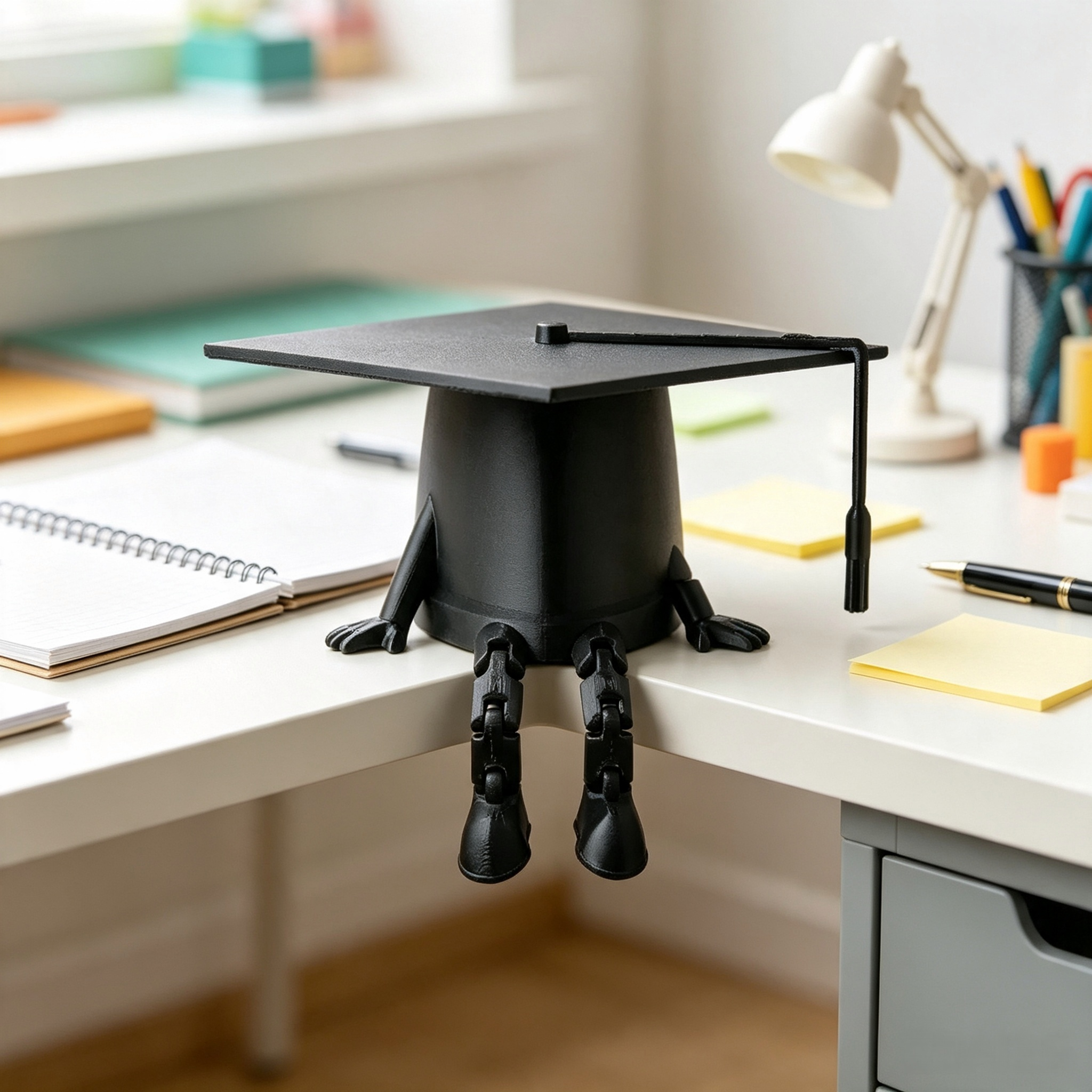 Layer 300 Microns Custom 3D Printing Movable Joint Graduation Cap Ornament