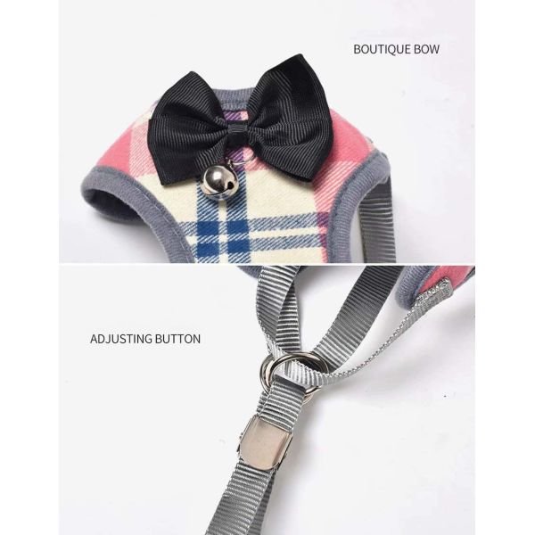 Проложенная сетка Харенесс шотландки стиля британцев жилета проводки собаки кота Бовтие Бреатабле