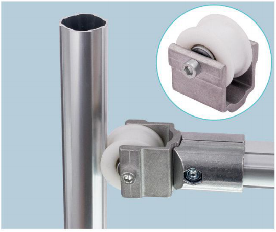 ISO Aluminum Tubing Joints AL-48 Sandblasting Aluminum Alloy Connector Roller