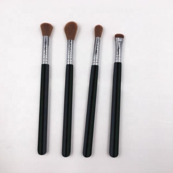 4pcs Natural Hair Facial Makeup Brushes Eco Friendly 8 Times Coating