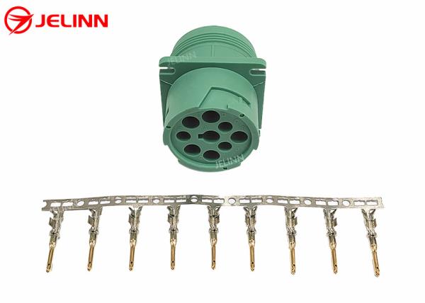 Green Type 2 Deutsch 9 Pin J1939 Male Plug Connector with 9 PCS of Pins