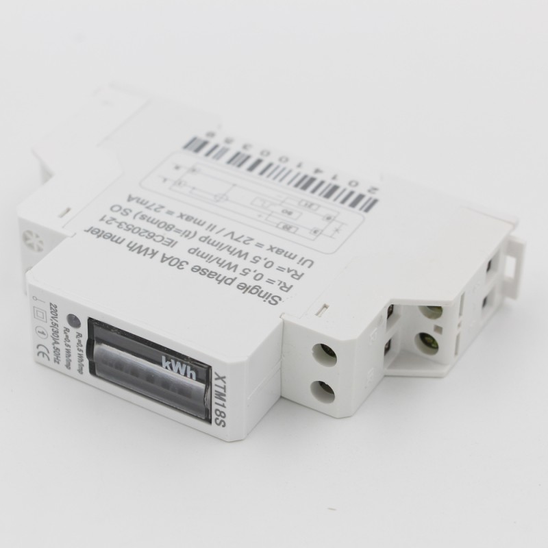 1 Phase 2 Wire XTM18S Series DIN Rail Smart KWH Energy Meter 5(30)A 230V