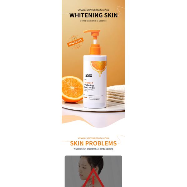 Custom Private Label Organic White Body Lotion Remove Spots Body Moisturizing Milk Whitening For Black Skin