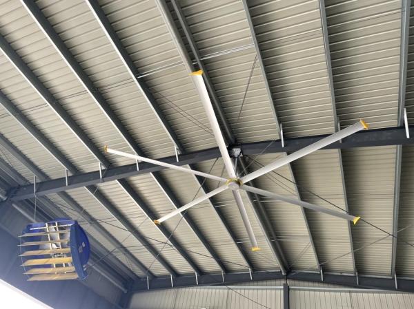 Ventilador de teto industrial de grande porte reversível Ventilador de teto HVLS gigante de 24 pés