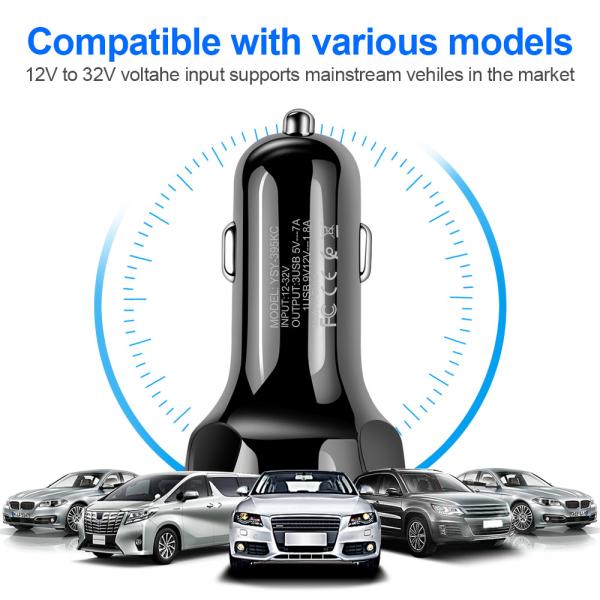 DC 5V 2.1A 2.4amp 18W Dual Port Travel Car Universal USB Charger