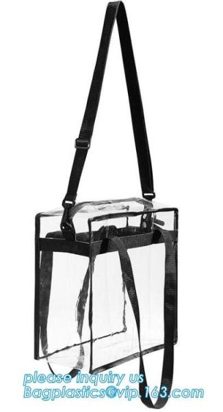 Multi-pockets School Outdoor Clear Transparent PVC Daypack Backpack, Heavy-duty clear PVC school travel backpack with pa