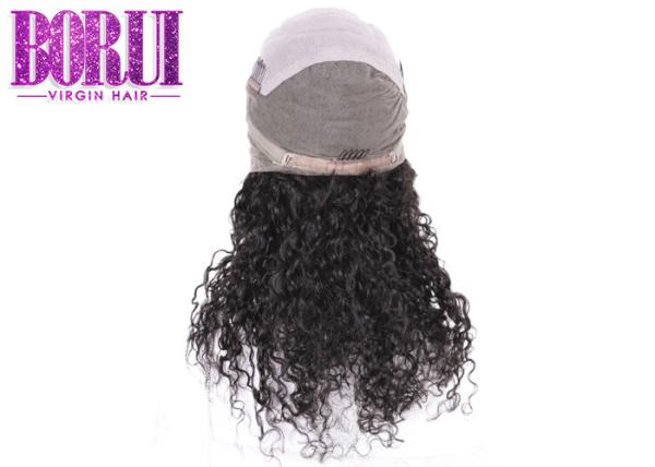 Brazilian Water Wave Full Lace Wig , Unprocessed Human Hair Wig For Women