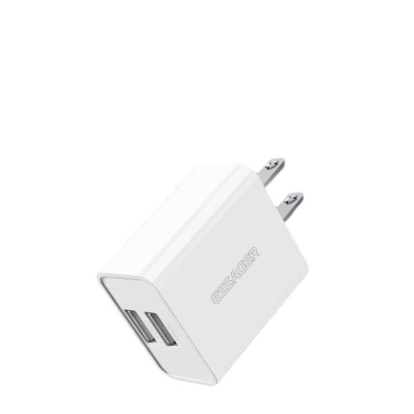 Essager 10W 5V/2A USB Wall Charger with 2 Ports for Fast Charging Mobile Phones and Devices