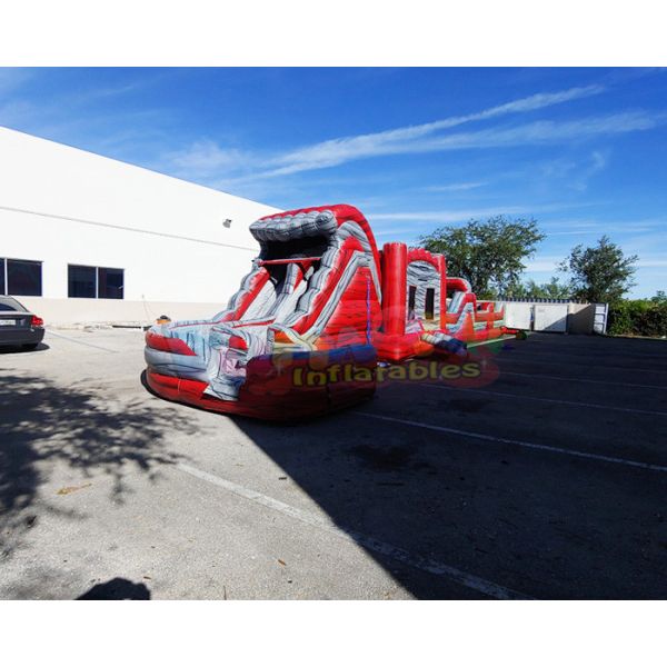 Длинная полоса препятствий надувного замка 13.2X4.7X3M раздувная