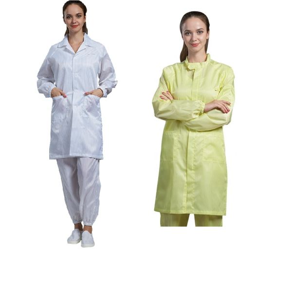 Костюм чистой комнаты свободных от одежд корпии ESD Unisex пылезащитный противостатический