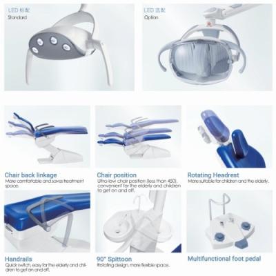 PU Cushion Dental Chair Unit 220V 50Hz Electric Control System