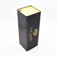 Boutique Cartão dobrável Caixa-presente de vinho tinto Garrafa de vinho e caixa-presente de vidro Cor marrom