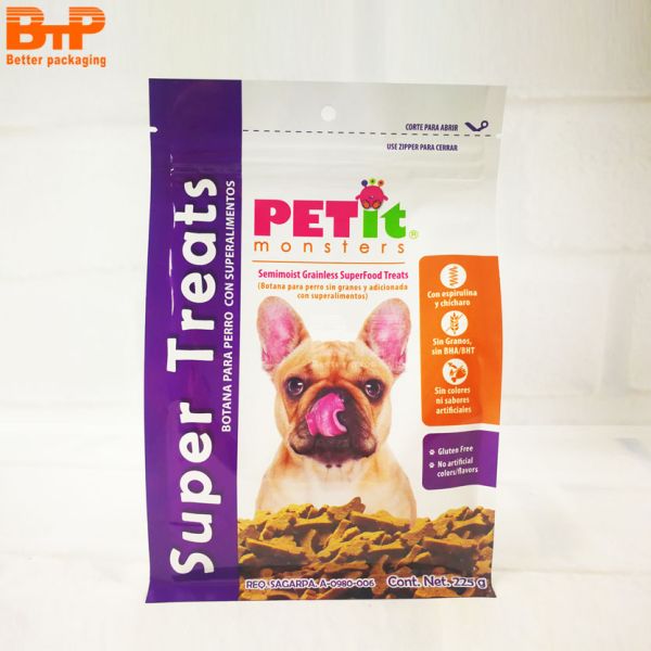 Custom logo Printed Made Pet Food Bag with Resealable Zipper Stand up Packaging Bag for Cat and Dog Food or Cat Litter Bag