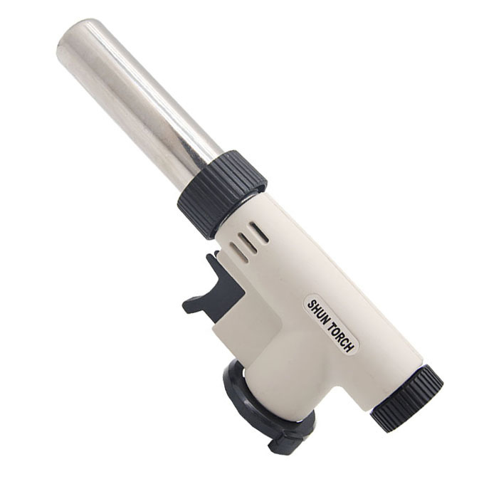 Heavy Duty Handheld Gas Flame Gun Butane Torch 360° Anti Flare Piezo Self Ignition