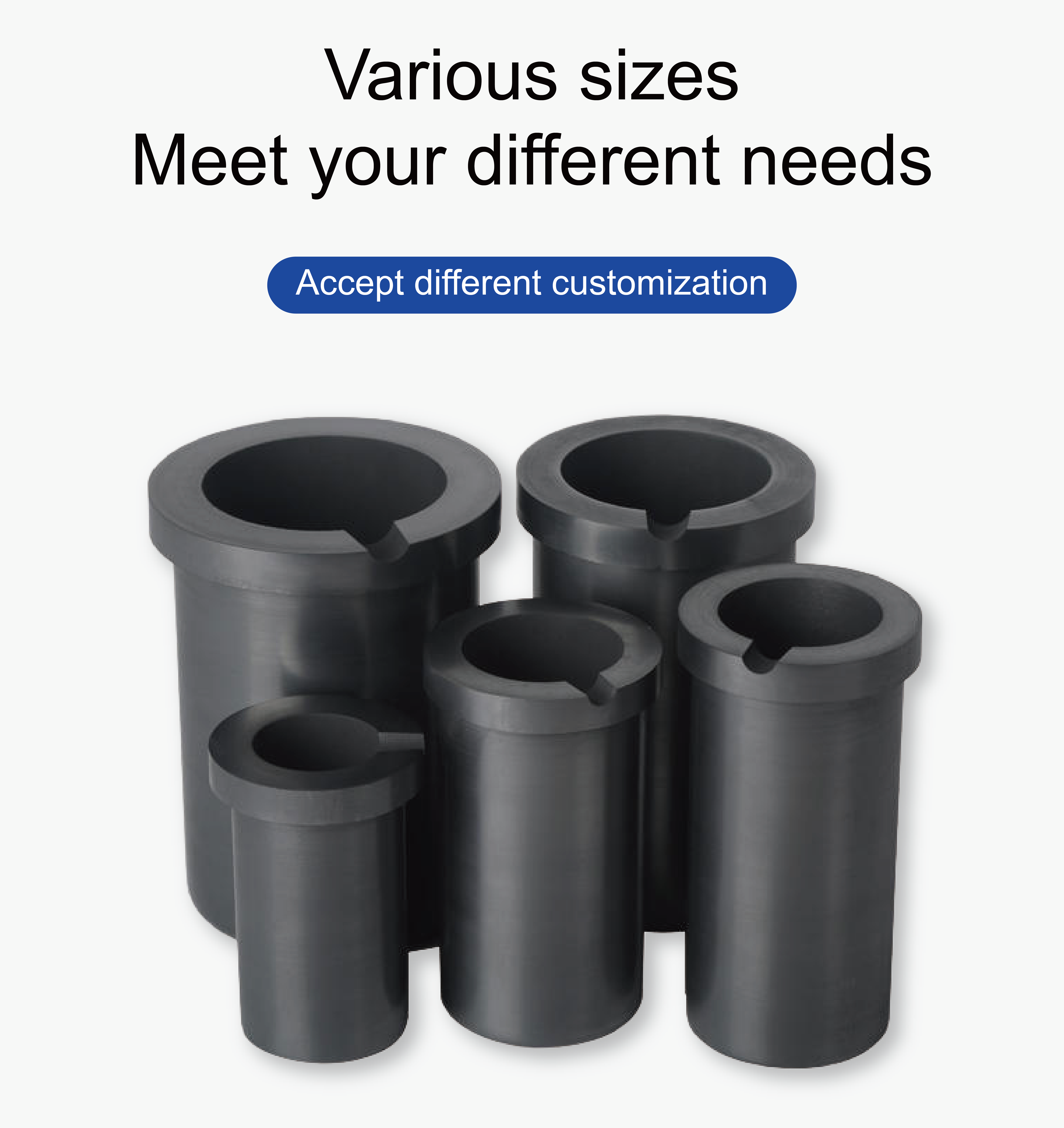 Gold Melting Graphite Crucible 1kg-8kg Capacity