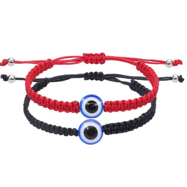 GUGEER Red Evil Eye Protection Bracelets | Lucky Charms with Adjustable Red Thread | Gift Pack for Women, Men or Children
