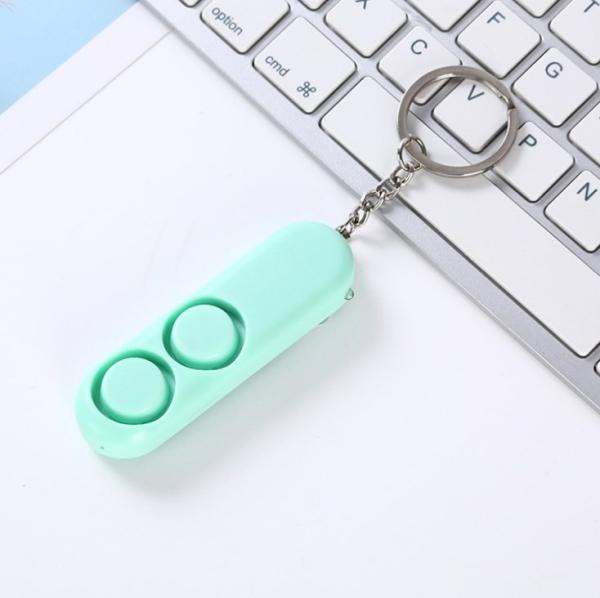 Plastic Kids Self Defense Keychain 120 DB 40g Home Alarm Elderly Four Colors For Girl