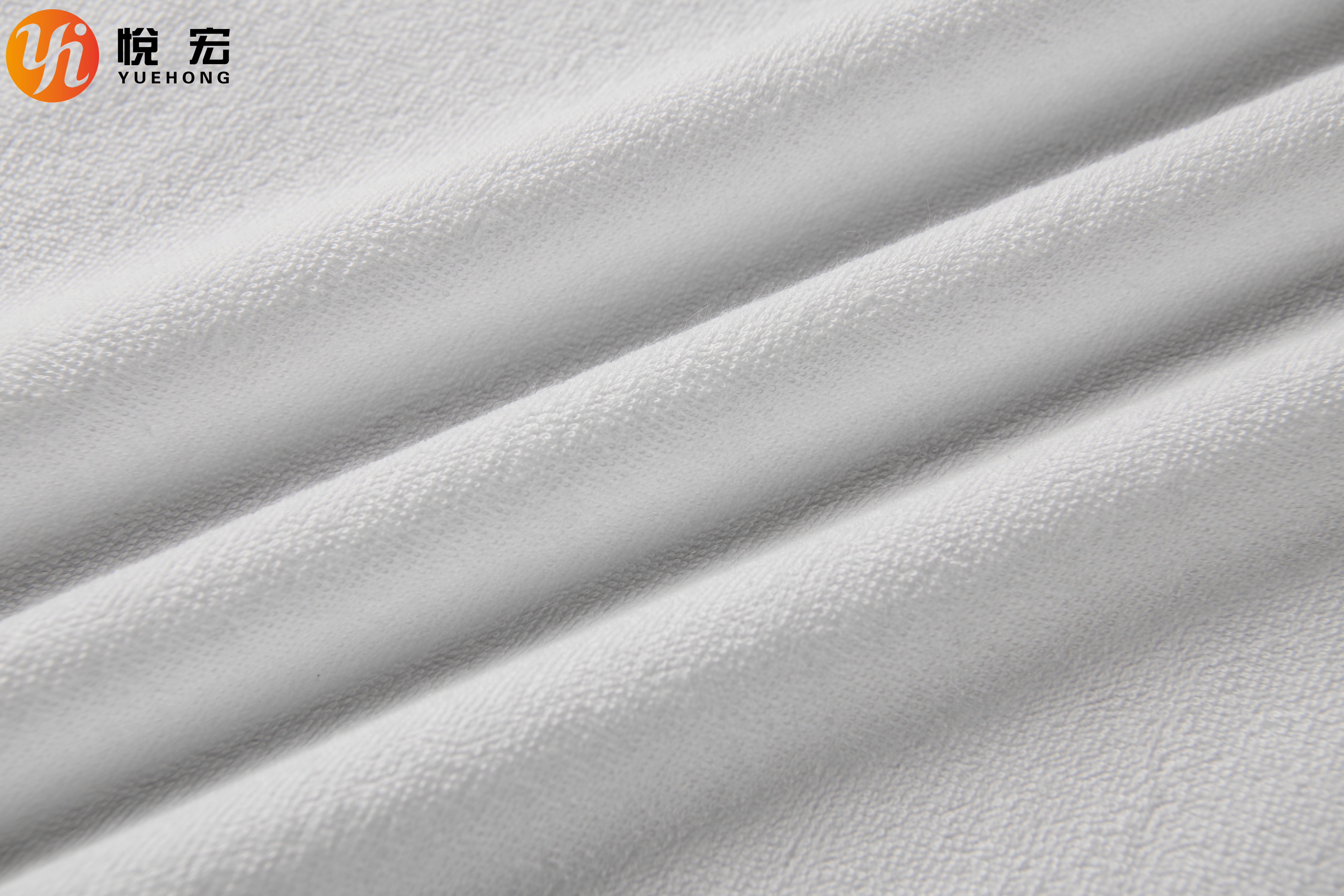300GSM White Terry Cloth High Breathability Mattress Protectors French Terry Clothing