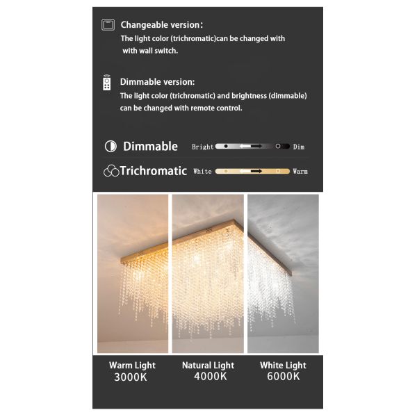 Crystal Chain Ceiling Lights New Lampara Techo for Home Decor guzhen lighting(WH-CA-107)