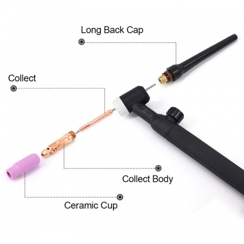 Сварочный огонь WP17 Tig 140 3/8G соединителя GOWELLDE AMPS CE сварки