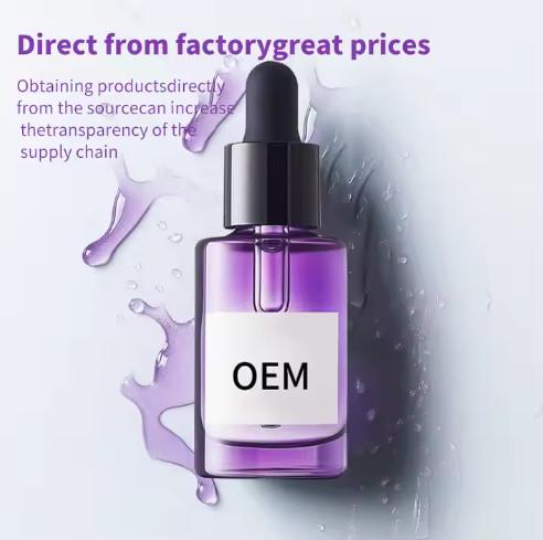 Étiquette personnalisée de blanchiment de tache d'OEM / ODM Éclaircissement du teint de la peau Sérum hydratant Effect remarquable Rétrécissement Sérum éclaircissant