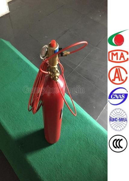 Direct type fire-detecting-tube extinguisher