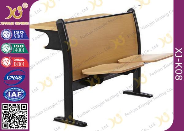 Melamine Desktop Foldable Lecture Theatre Chairs Iron Hinge Type , ISO9001