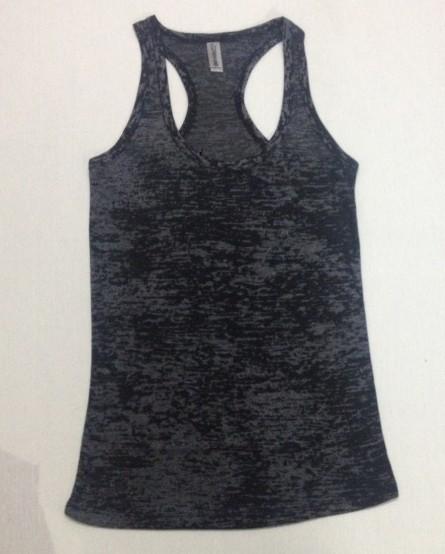 Polyester Cotton Gym Racerback Tank , Burnout Tank Top Anti Pilling