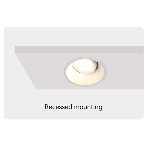 Commercial Adjustable Anti-Glare GU10 Recessed Spotlight Downlight Frame