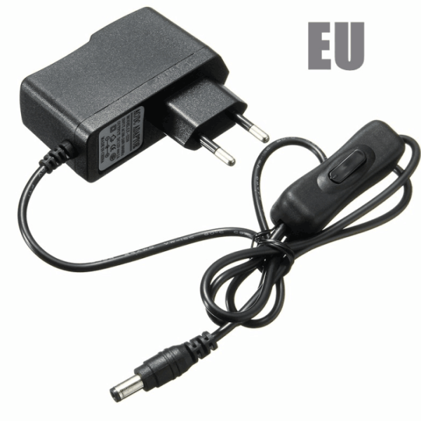 Small Size 12V 1A 12W 1000mA DC Power Adapter with Inline On/Off Switch for LED Light CCTV