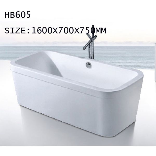 Bathtubs, freestanding Bathtub without faucet , hand shower HB606 1600X700X750