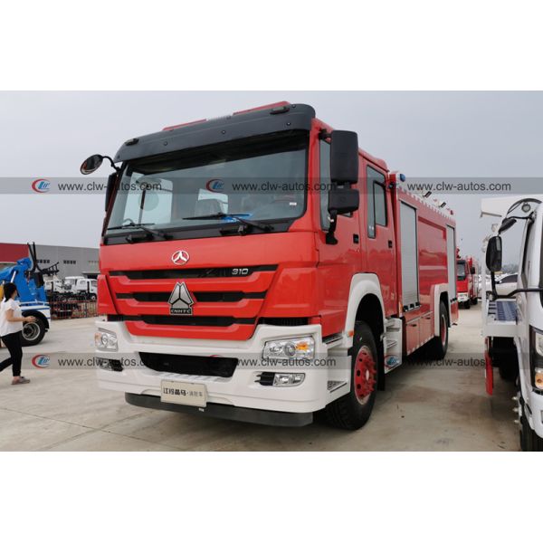Sinotruk HOWO 4X2 6 Wheels 266HP 8CBM Fire Fighting Truck