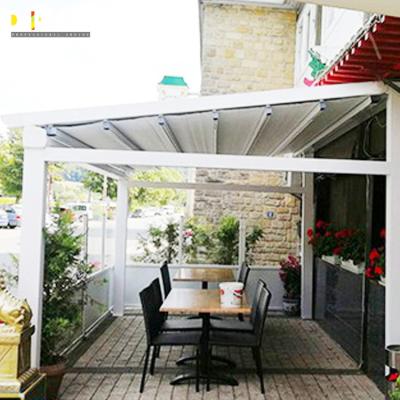 Aluminum PVC Pergola Awning Kits Sunroom Sunshade Motorised Retractable Roof