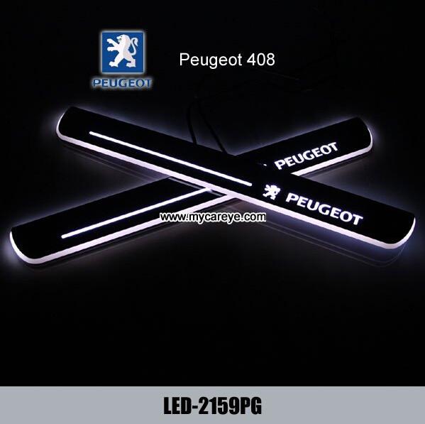 Peugeot 408 car Led lights Moving door sill light Welcome Pedal sale