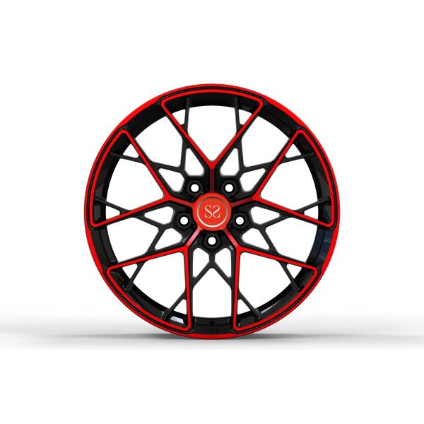 BMW Black Red Two-Tone 1 pieces factory from china alloy aluminium wheels