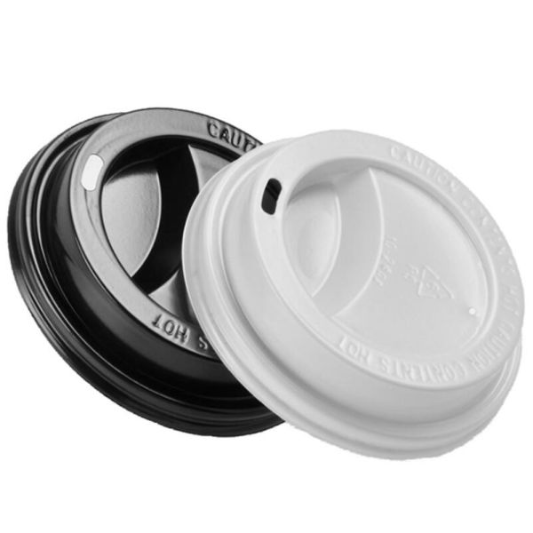 TUV 80mm 98mm Disposable Cup Cover PP Plastic Lids For Paper Cups