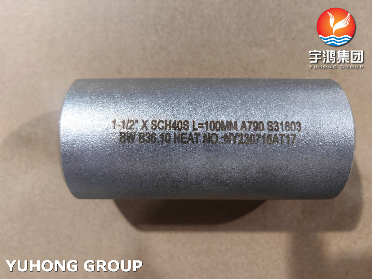 ASME B36.10 Трубопроводный сосок ASTM A790 UNS S31803 Бесшовный двойной стальной сосок