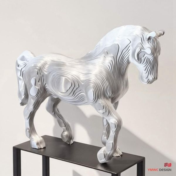 Custom Metal Animal Statues Large Stainless Steel Horse Sculpture for Art Decoration