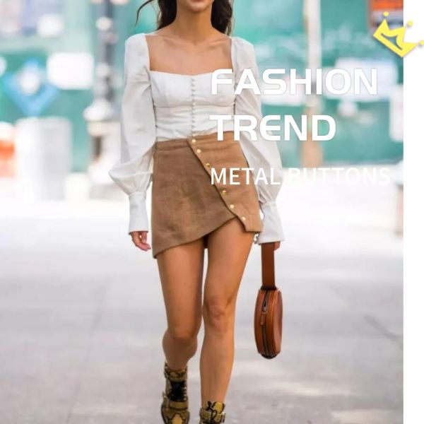 Античная серебряная тенденция собрания юбки & тяжелого дыхания ДЖИНСОВОЙ ТКАНИ кнопок большей части металла новая