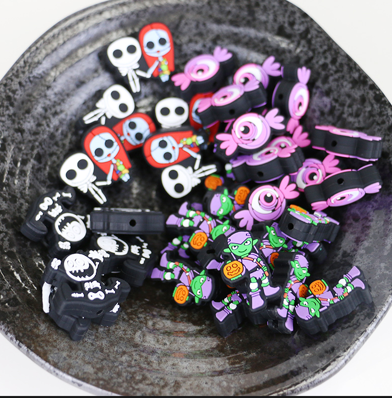 оптовые низкие шарики прорезывания зубов силикона мультфильма DIY MOQ дешевые милые для keychains ручек