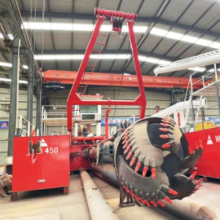 Capacidad de extracción de arena de 500 m3 Cabeza de cortador de ríos Excavadora / Barco de excavadora de arena