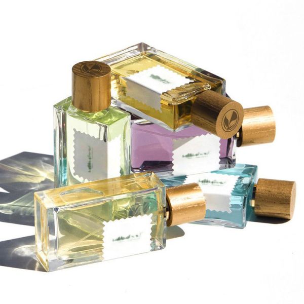 Естественный твердый деревянный тип крышка цилиндра флакона духов с печатью золота