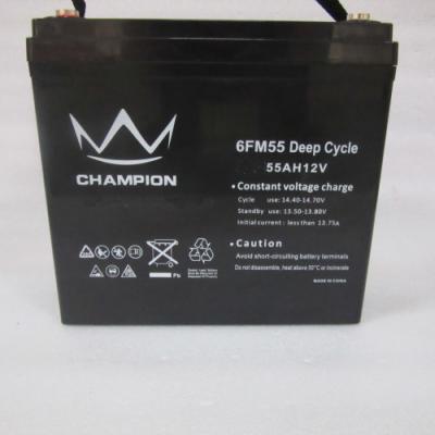 12v 55ah Rechargeable Agm UPS Lead Acid Battery M6 Terminal