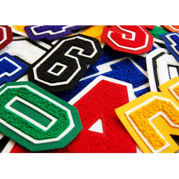 Irregular Shape Custom Chenille Patches Double Felt Fabric Iron On With Laser Cut