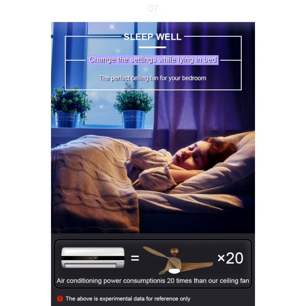 132cm 3 lâminas ABS Ventilador de teto de baixo ruído para casa / hotel / escritório Material do corpo da lâmpada de metal