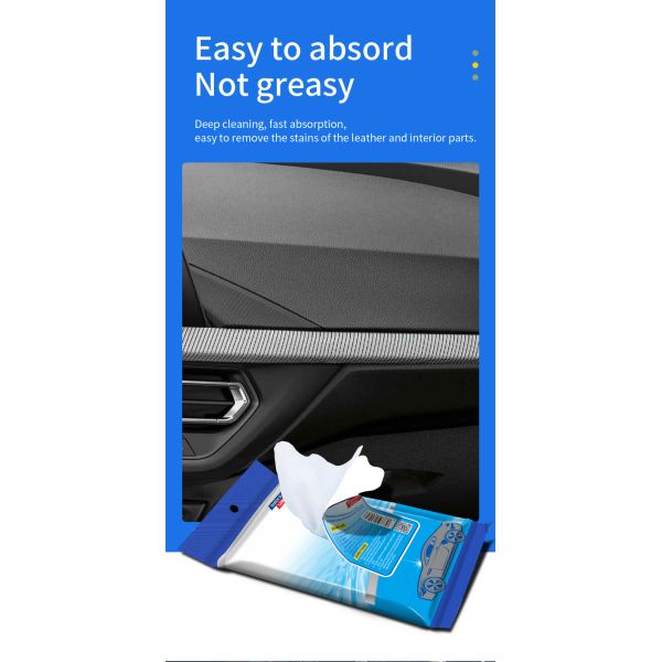 Microfiber Cloth Car Interior Cleaning Wipes For Dashboard Leather Moisturizing