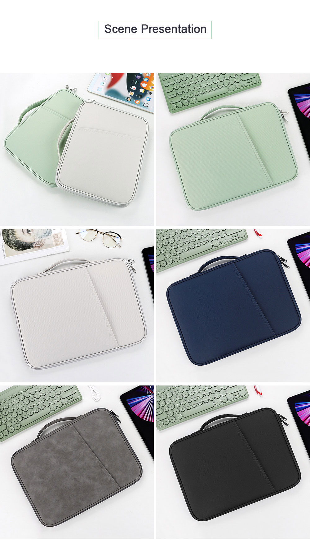 For Laudtec Custom Logo 13.3 Inch Macbook Sleeve Case Waterproof Nylon Laptop Handbag Portable Business Travel Bag Shockproof Wholesale OEM/ODM/Private Label