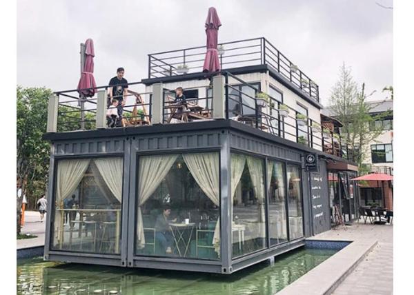 Topshaw America Prefab House Modular 20ft 40ft Shipping Fast Food Container Cafe Restaurant For Sale