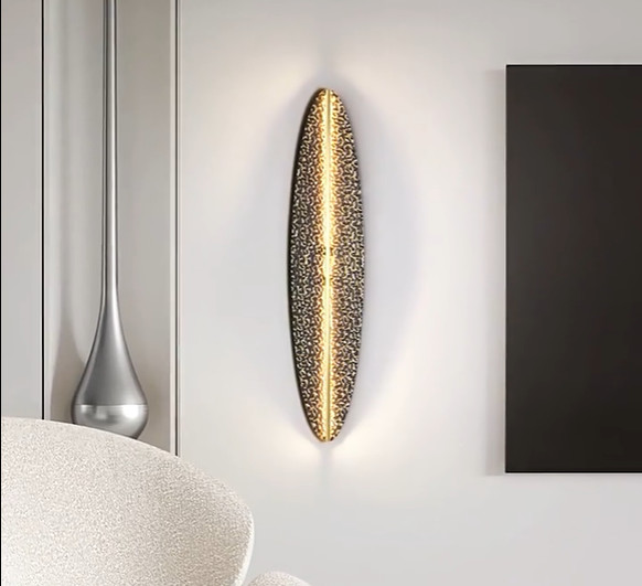 Copper wall lamp living room background wall modern simple bedroom bedside lamp creative personality retro art decoration lamp